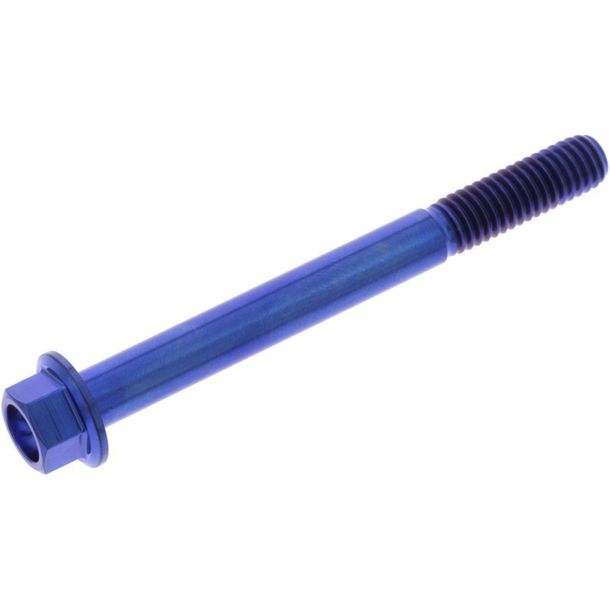 Boulon hexagonal JMP M6x1.00mm 60mm bleu titane