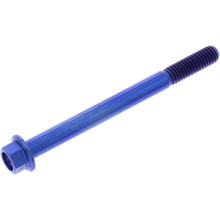 Boulon hexagonal JMP M6x1,00mm 70mm bleu titane