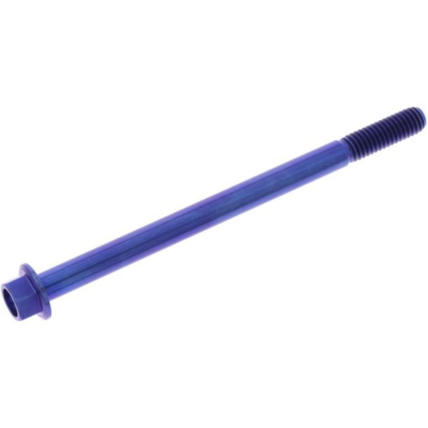 Boulon hexagonal JMP M6x1,00mm 90mm bleu titane