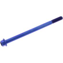 Boulon hexagonal JMP M6x1,00mm 95mm bleu titane