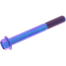 Boulon hexagonal JMP M8x1,25mm 65mm bleu titane