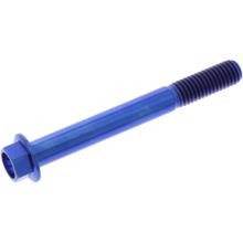 Boulon hexagonal JMP M8x1,25mm 70mm bleu titane