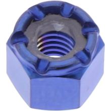 Mutter JMP selbstsichernd M4x0,7mm Titan blau