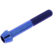 Schraube JMP konisch M10x1,25mm 65mm Titan blau