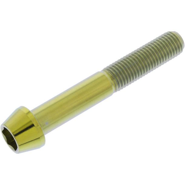 JMP conical screw M10x1.25mm 65mm titanium gold