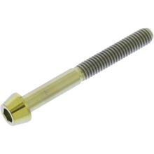 Śruba stożkowa JMP M4x0.7mm 35mm tytanowa złota