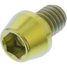 Schraube JMP konisch M6x1,00mm 8mm Titan gold