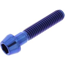 Schraube JMP konisch M6x1,00mm 30mm Titan blau
