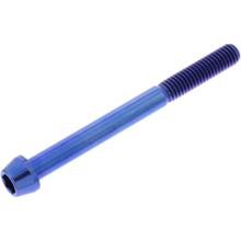 Schraube JMP konisch M6x1,00mm 65mm Titan blau