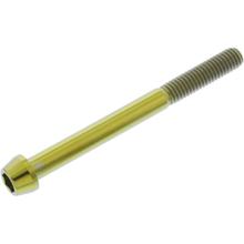 Śruba stożkowa JMP M6x1.00mm 65mm tytanowa złota