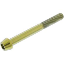 Śruba stożkowa JMP M8x1.25mm 70mm tytanowa złota