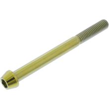 Śruba stożkowa JMP M8x1.25mm 85mm tytanowa złota