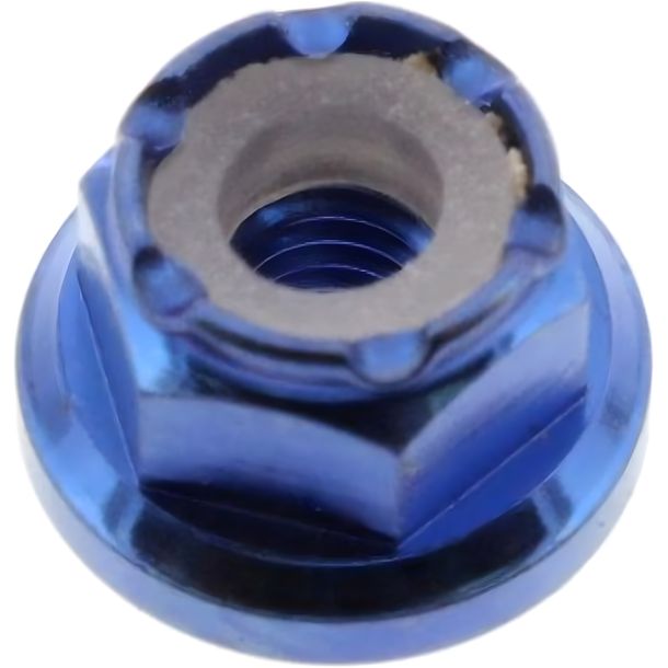 JMP self-locking collar nut M3x0.5mm titanium blue
