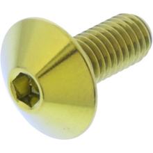 Śruba owalna JMP M5x0.8mm 12mm tytanowa złota