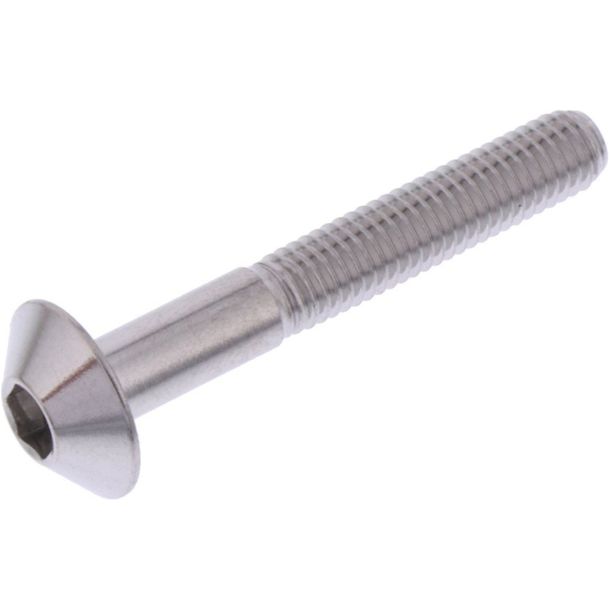 Tornillo de cabeza JMP M5x0,8 mm de acero inoxidable V4A de 35 mm