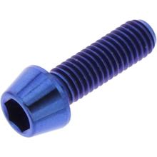 Vite conica JMP M5x0,8 mm 16 mm in titanio blu