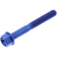 Śruba sześciokątna JMP M4x0.7mm 30mm tytanowa niebieska