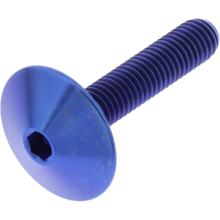 Vite ovale JMP M5x0,8mm 25mm titanio blu