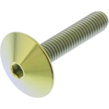 Śruba owalna JMP M5x0.8mm 25mm tytanowa złota