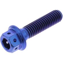 Vis JMP Dualdrive M5x0,8 mm, 20 mm, bleu de course en titane