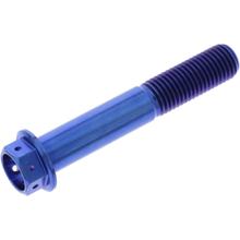 JMP M10x1.25mm 60mm Titanium Racing Blue Hex Bolt