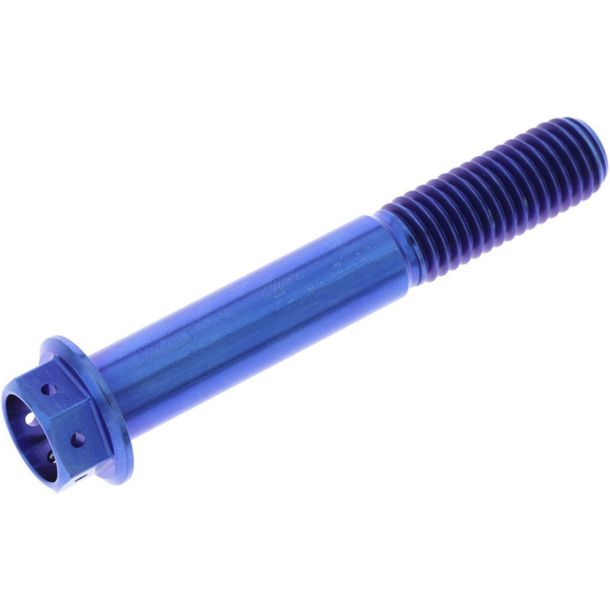 Sechskantschraube JMP M10x1,50mm 65mm Titan Racing blau