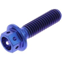 JMP M6x1.00mm 22mm Titanium Racing Blue Hex Bolt