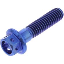 JMP M6x1.00mm 25mm Titanium Racing Blue Hex Bolt