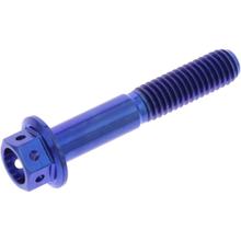 JMP M6x1.00mm 35mm Titanium Racing Blue Hex Bolt