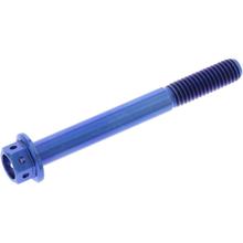JMP M6x1.00mm 55mm Titanium Racing Blue Hex Bolt