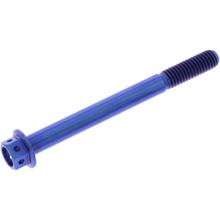 JMP M6x1.00mm 65mm Titanium Racing Blue Hex Bolt