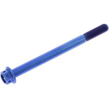 JMP M6x1.00mm 75mm Titanium Racing Blue Hex Bolt
