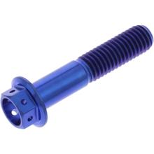 JMP M8x1.25mm 40mm Titanium Racing Blue Hex Bolt