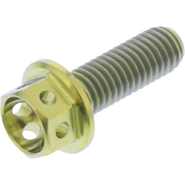 Tornillo hexagonal JMP M5x0.8 mm 15 mm Titan Racing dorado