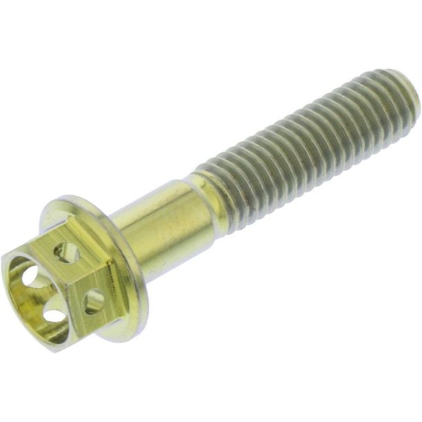 Perno hexagonal JMP M5x0.8 mm 25 mm titanio racing gold
