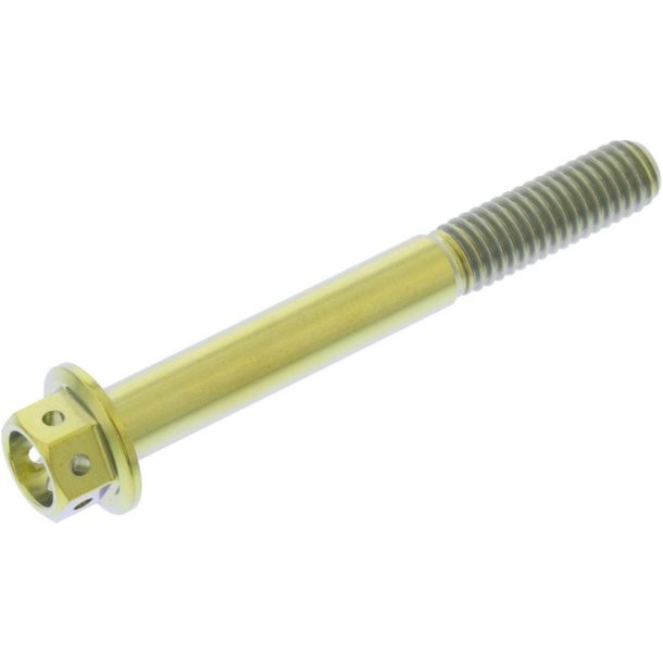 Perno hexagonal JMP M6x1.00mm 50mm Titanium Racing Gold