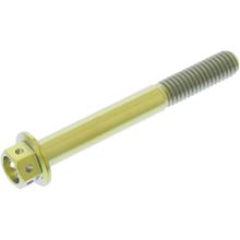 JMP M6x1.00mm 50mm Tytanowa złota śruba sześciokątna