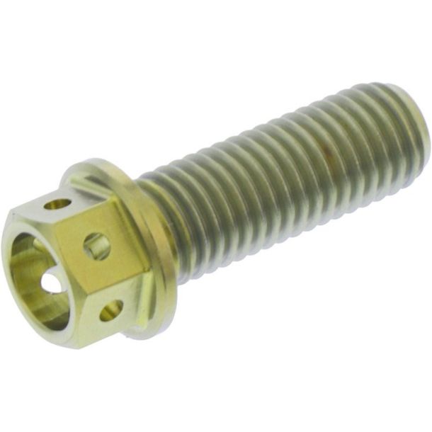 JMP hexagonal bolt M7x1.00mm 20mm titanium racing gold