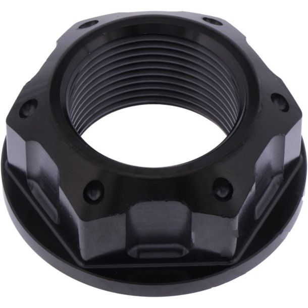 Tuerca de eje JMP M25x1.50mm de acero inoxidable V4A negra para Suzuki GSX FA F/R 600/750/1000/1200/1250/1300/1400 cc año 1997 - 2020