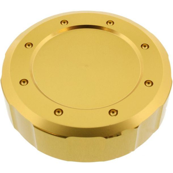 Brake Fluid Reservoir Cap JMP 61mm Aluminium Gold, Honda CBF F / FA A, Yamaha FZS Fazer S YZF-R6 125 / 250 / 400 / 500 / 550 / 600 / 636