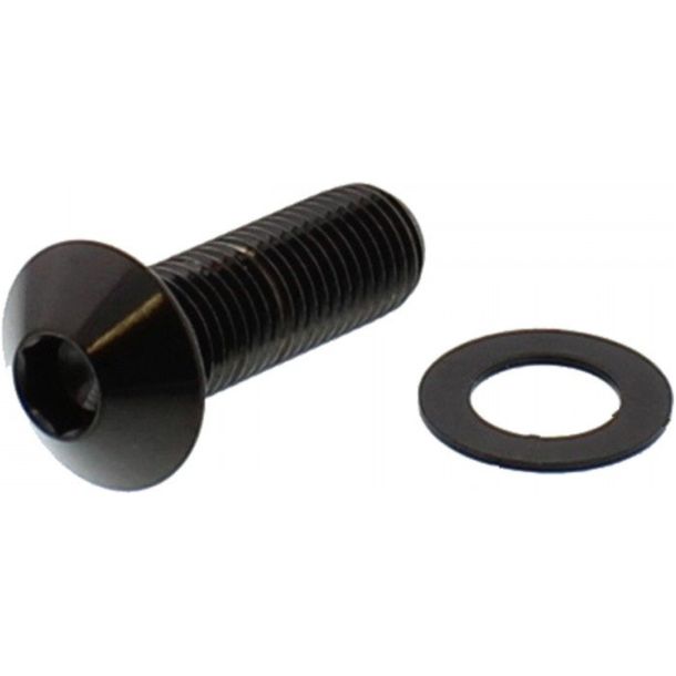 Tornillo ovalado JMP M10x1.25mm 30mm acero inoxidable V4A negro