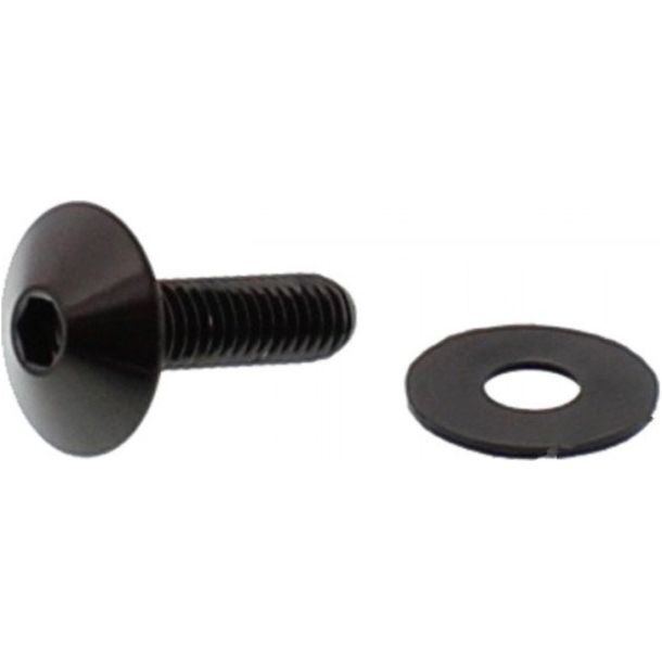 Oval screw JMP M6x1.00mm 20mm stainless steel V4A black