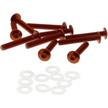Śruba owalna JMP zestaw M4x0.7mm 25mm aluminium pomarańczowy