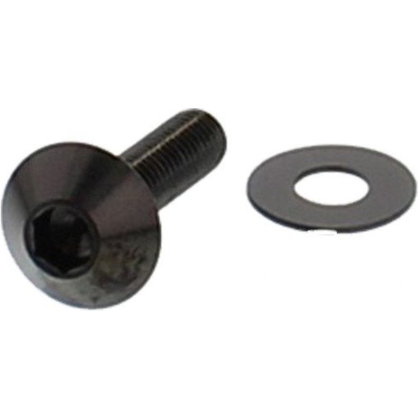 Tornillo ovalado JMP M5x0.8mm 20mm acero inoxidable V4A negro