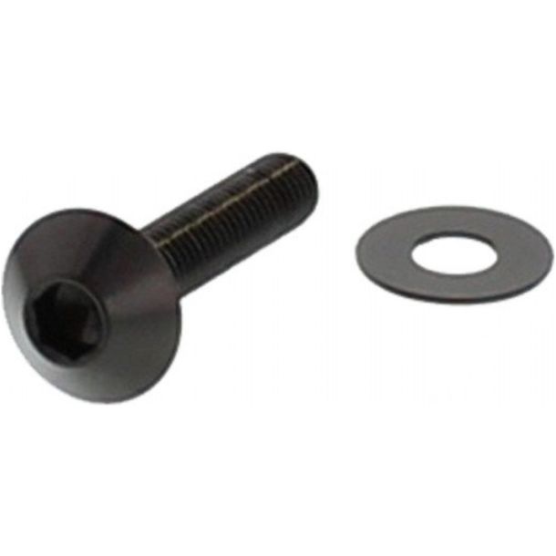 Tornillo ovalado JMP M5x0.8mm 25 mm acero inoxidable V4A negro