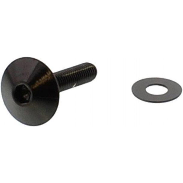 Tornillo ovalado JMP M5x0.8mm 25 mm acero inoxidable V4A negro