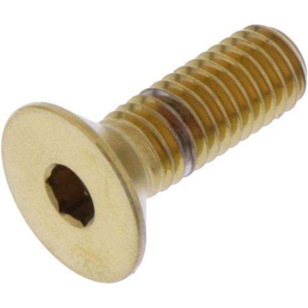 JMP countersunk screw M5x0.8 mm 15mm stainless steel V4A gold