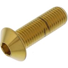 Linsenschraube JMP M10x1,25mm 30mm Edelstahl V4A gold