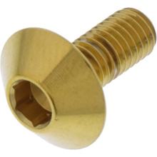 Linsenschraube JMP M5x0,8mm 12mm Edelstahl V4A gold