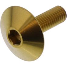 Śruba owalna JMP M5x0.8mm 16mm stal nierdzewna V4A złota